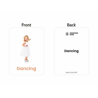 Action Flash Cards (27 Early Learning Flash Cards For Kids)