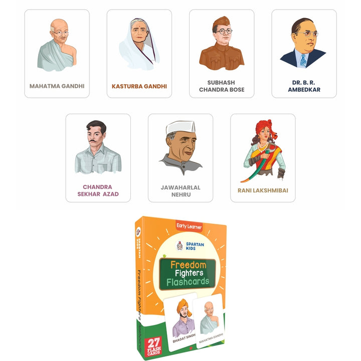 Freedom Fighters Flash Cards (27 Early Learning Flash Cards For Kids)