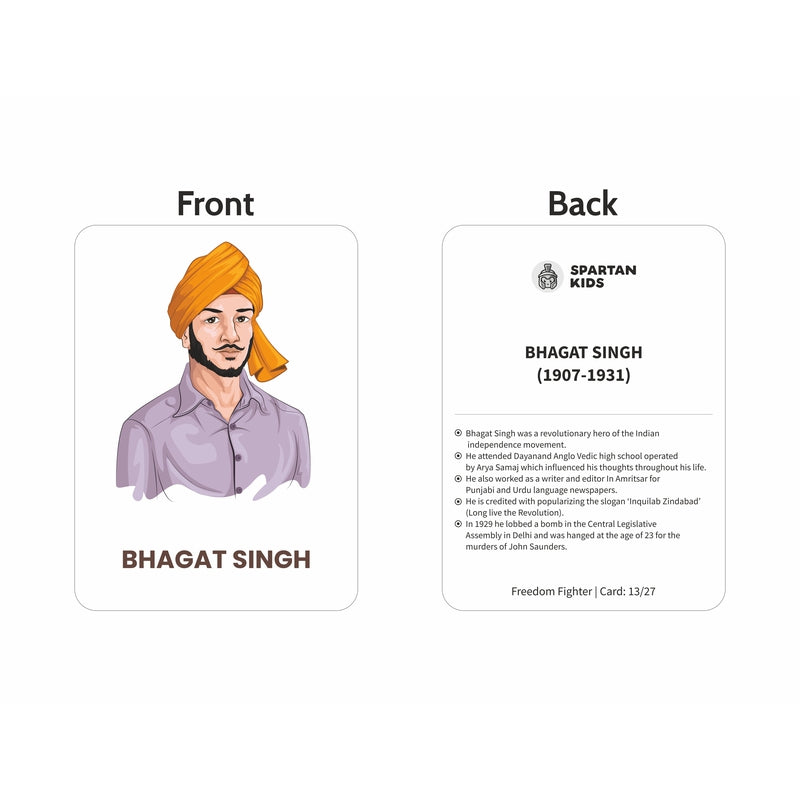 Freedom Fighters Flash Cards (27 Early Learning Flash Cards For Kids)