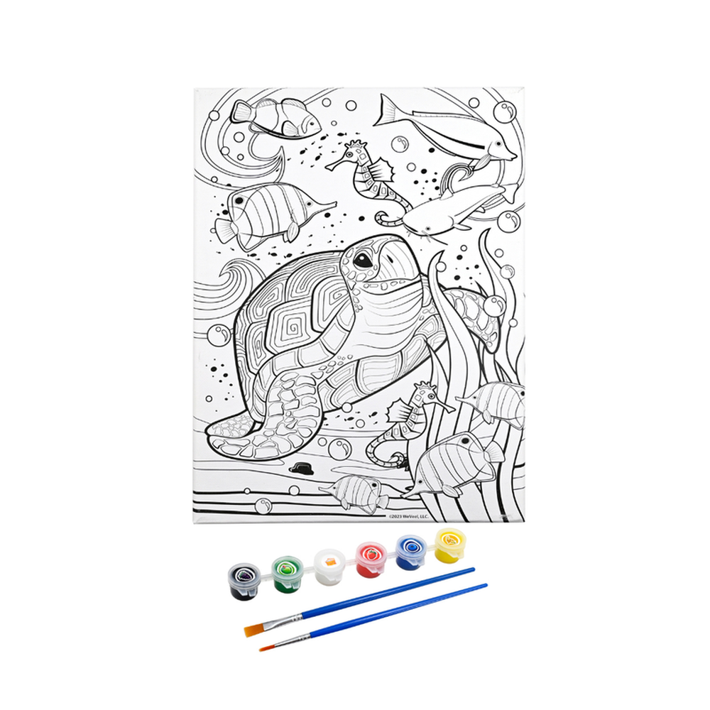 Scentos Sea Life Theme Canvas Art with Paints & Brush (3-10 Years)