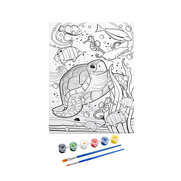 Scentos Sea Life Theme Canvas Art with Paints & Brush (3-10 Years)