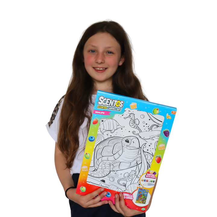 Scentos Sea Life Theme Canvas Art with Paints & Brush (3-10 Years)
