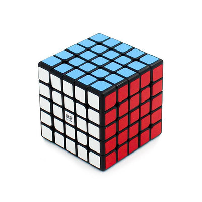 QiYi QiZheng 5x5 Black High Speed Cube Puzzle for Kids & Adults High Stability Magic Speedy Brainstorming Puzzle Cube (Multicolor)