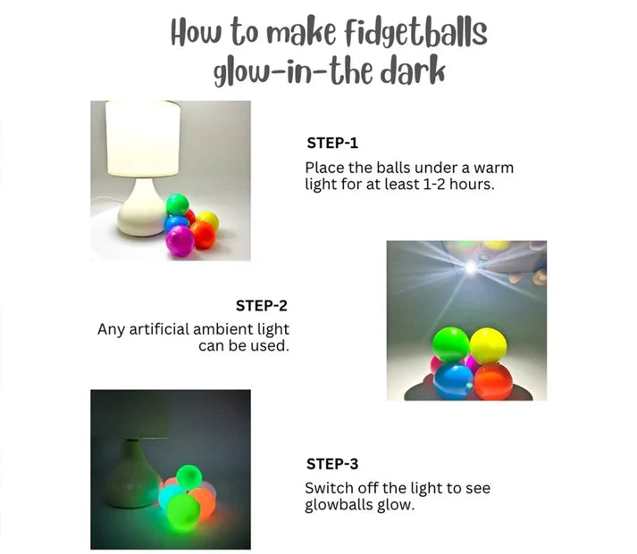 Scoobies Glowballs – Multi-Color Glow in the Dark Sensory Balls | Squishy Fidget Stress Buster