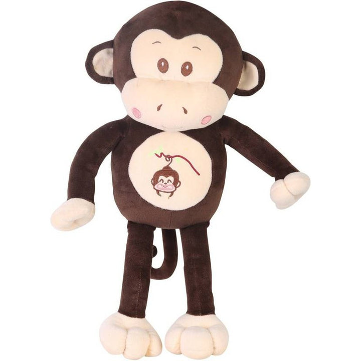 Plush Monkey Shaped Soft Toy Cum Pillow (Brown)