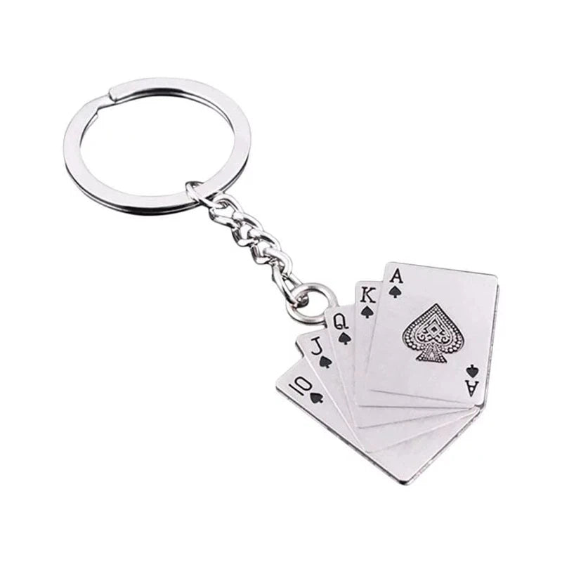 Buy Metallic Playing cards Keyring on Snooplay India