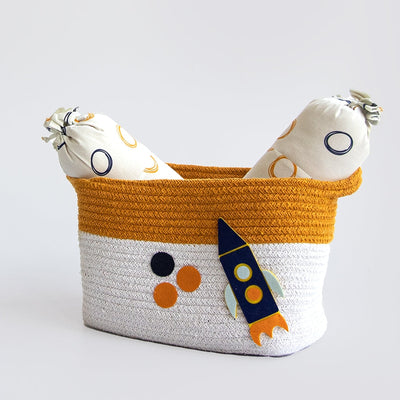 Personalised Child Of The Universe- Cotton Rope Basket (Medium) - COD Not Available