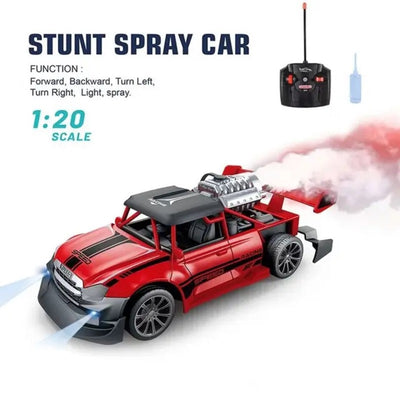 Remote Control Stunt Car Water Spray & Smoke Racing Crawler Off Road Vehicle