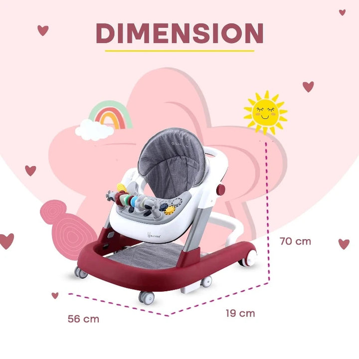 Iro Baby Walker with 6-Point Height Adjustment Seat (9 Months to 1.5 Years)