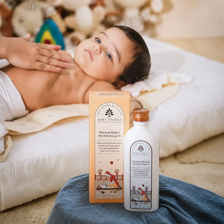 Baby Forest Maasoom Maalish Baby Body Massage Oil | Mishran of 10 Herbs & Oil- 200 ml
