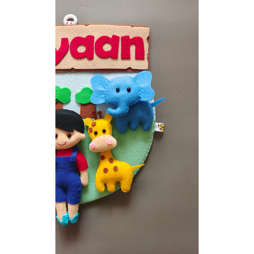 Personalized Animal Theme Name Hanging - 10 inch (COD Not Available)