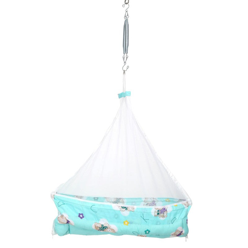 Cruze Baby Swing Cradle with Hanging Spring (Green)