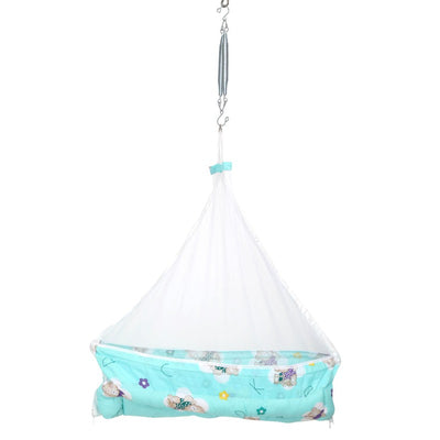 Cruze Baby Swing Cradle with Hanging Spring (Green)