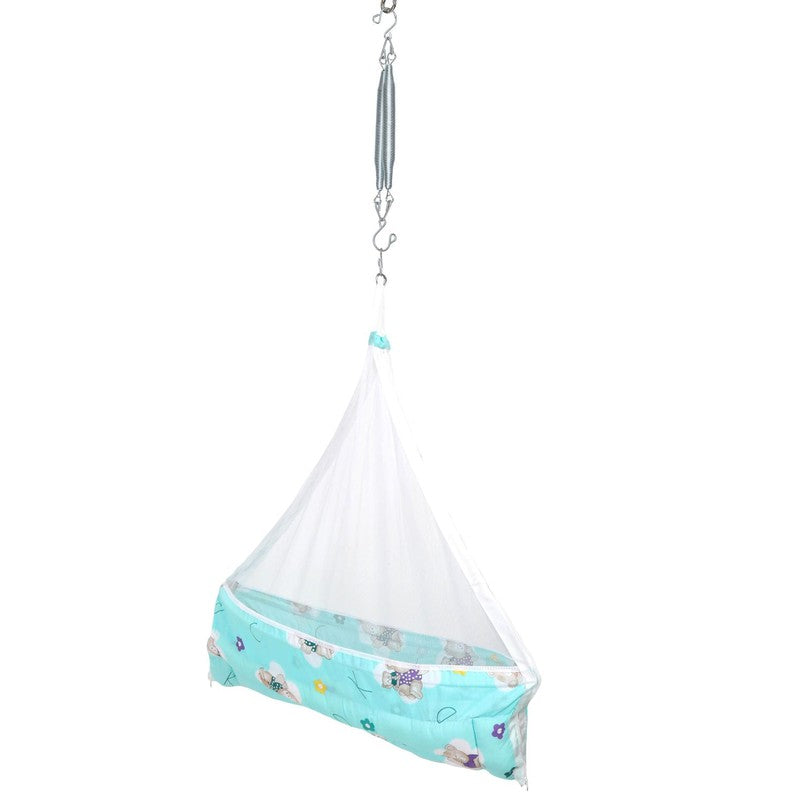 Cruze Baby Swing Cradle with Hanging Spring (Green)