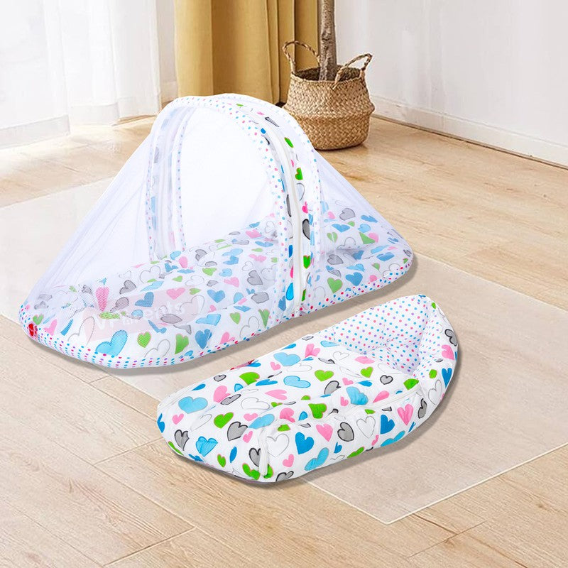 Daisy Baby Bedding Set with Pillow and Sleeping Bag Combo (Blue)