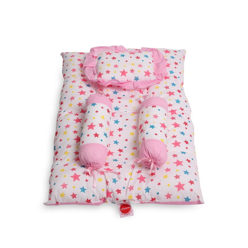 Joy Baby 4 Piece Bedding Set with Pillow and Bolsters