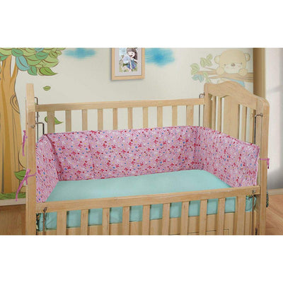 Baby Crib Bedding Bumper Bunny Print (Pink)