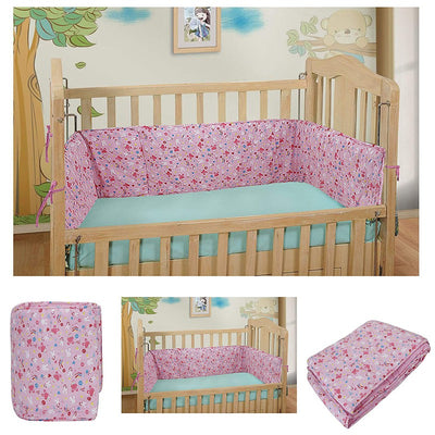 Baby Crib Bedding Bumper Bunny Print (Pink)