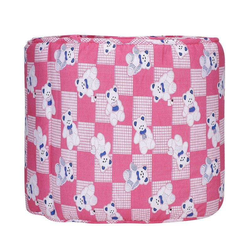 Baby Crib Bedding Bumper Teddy Print (Pink)