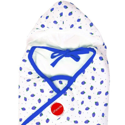 Huey New Born Baby Hooded Wrapper Blanket (Blue)