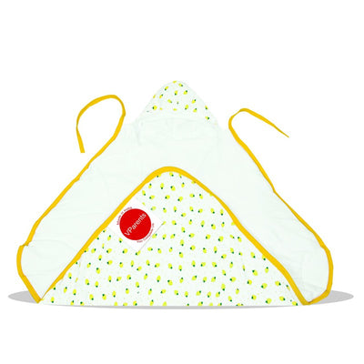 Huey New Born Baby Hooded Wrapper Blanket (Yellow)