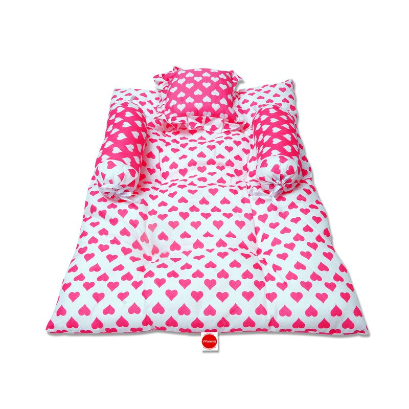 Rosy Baby Bedding Set with Pillow (Pink)