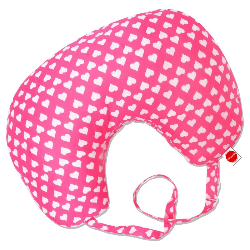 Rosy Heart Pattern Vaccum Packed Pillow (pink)