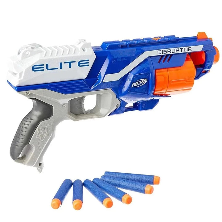 Original Nerf N-Strike Elite Disruptor Dart Blaster with 6 Darts by Hasbro