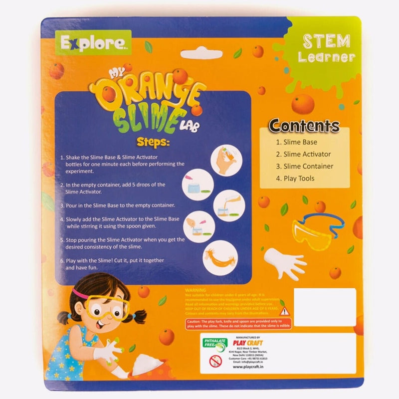 Return Gifts (Pack of 3,5,12) My Orange Slime Lab Kit - STEM Learning Kit Explore