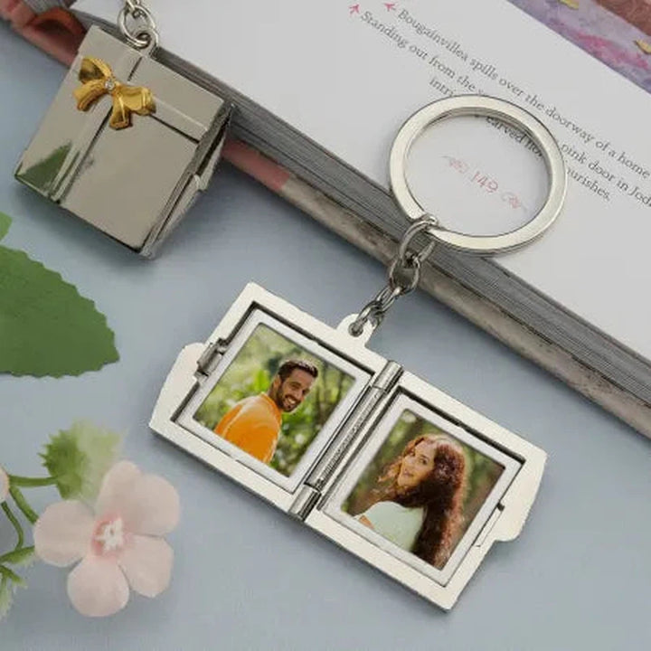 Metallic Photoframe Love Keyring