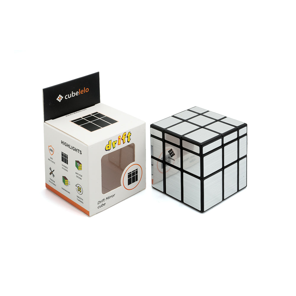 Drift 3x3 (Mirror Silver) Stickerless Magic Speed Cube for Kids & Adults Speedy Stress Buster Brainstorming Puzzle