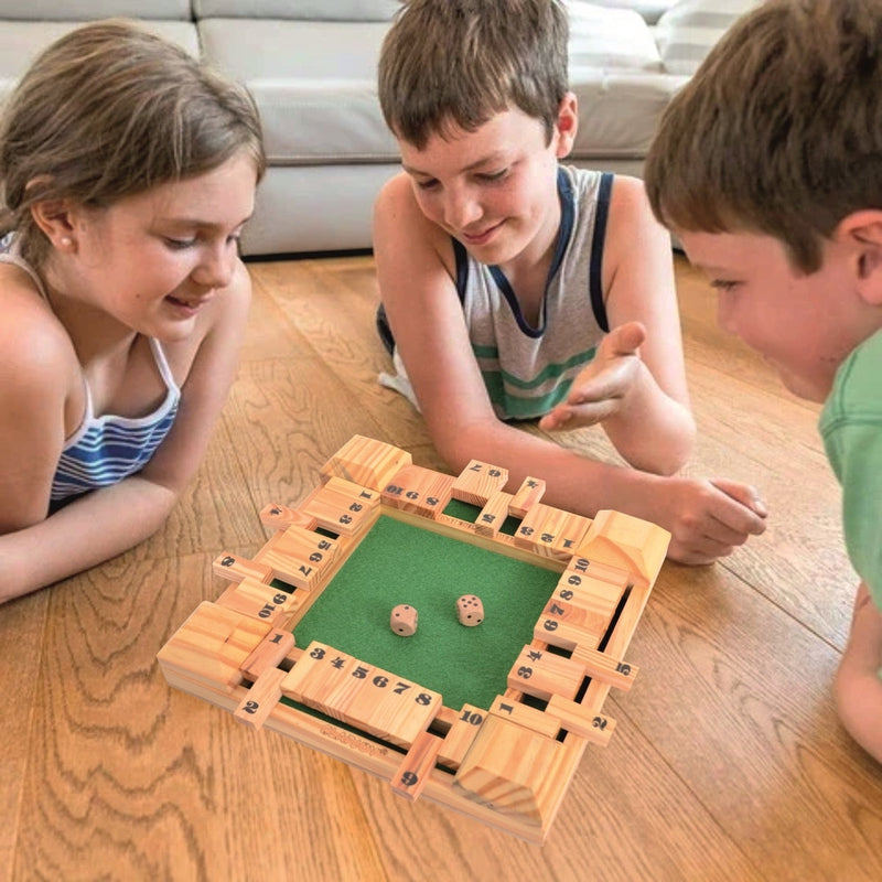 Shut The Box Dice Wooden Game (6 Years till Grown Ups)