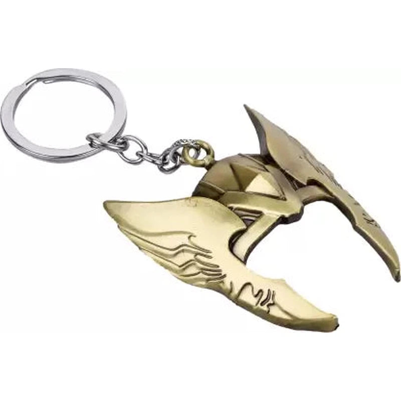 God Of Thunder Mask Metallic Face Keyring (Assorted Colours)