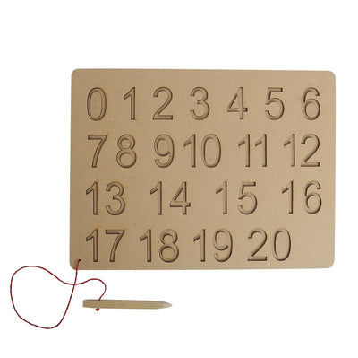 Wooden Numeric Tracing Board 1 to 20 Number Tracing Board Number Writing Practice Tracing Boards for Kids