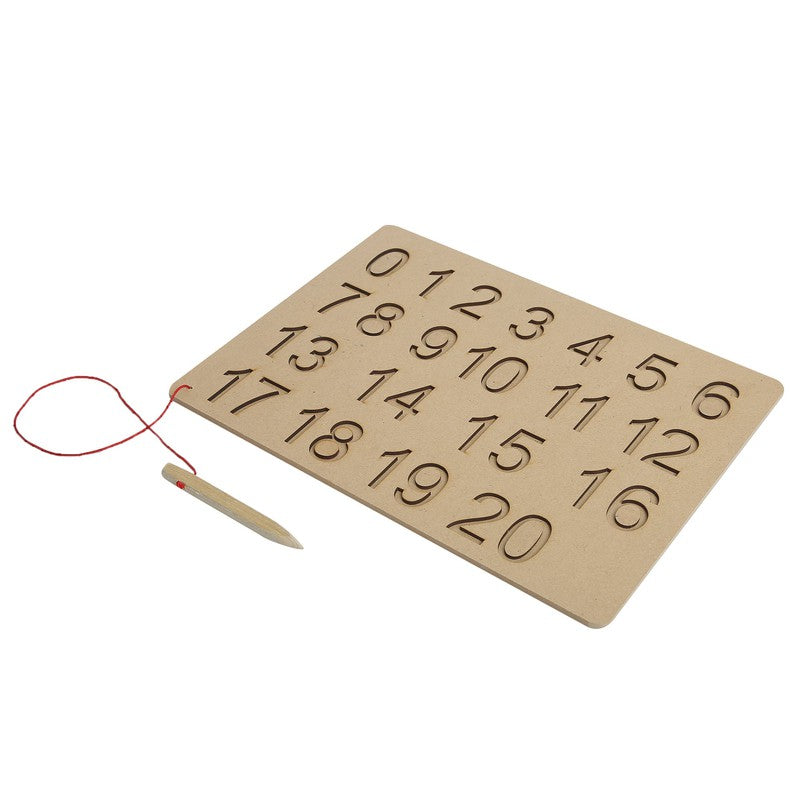 Wooden Numeric Tracing Board 1 to 20 Number Tracing Board Number Writing Practice Tracing Boards for Kids