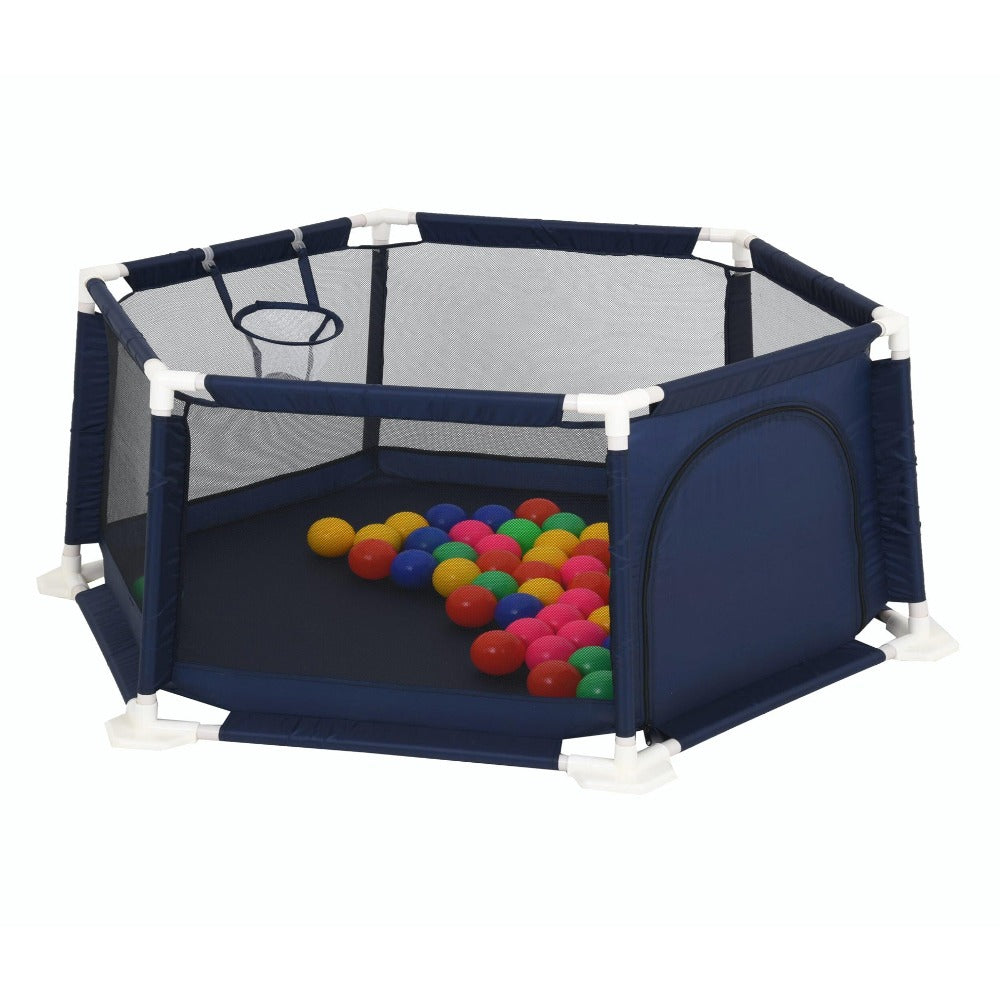 Blue Child Safety Fence and Ball Pool for Kids
