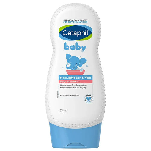 Cetaphil Baby Bath & Body Wash - 230ml | Aloe Vera & Almond Oil