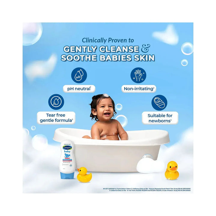 Cetaphil Baby Bath & Body Wash - 230ml | Aloe Vera & Almond Oil