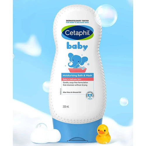 Cetaphil Baby Bath & Body Wash - 230ml | Aloe Vera & Almond Oil