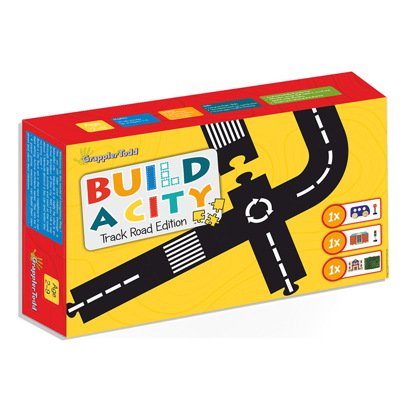 Wooden Road Track Set (Fun Playing Puzzle Road Set) - 31 Pieces