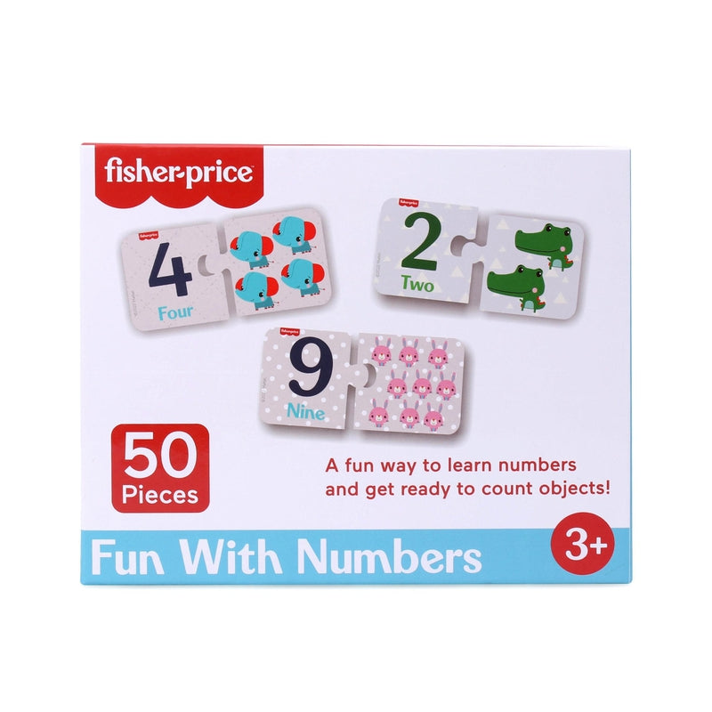 Fisher Price Fun with Numbers Puzzle - 50 Pieces Numbers Matching Puzzle for Kids (IC)