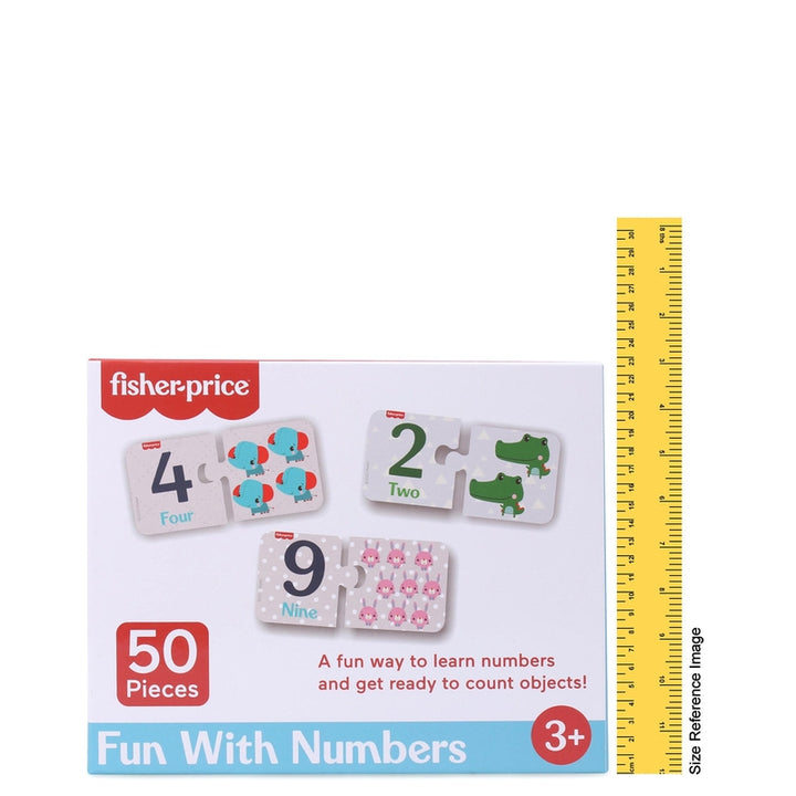 Fisher Price Fun with Numbers Puzzle - 50 Pieces Numbers Matching Puzzle for Kids (IC)