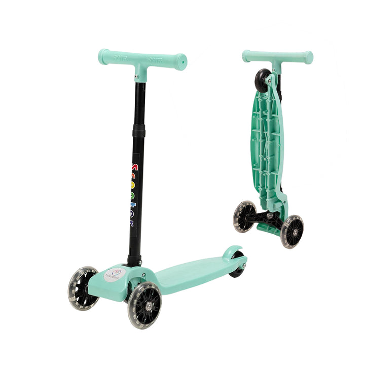 Tinyberg Kids Scooter with LED Wheels, Adjustable Height & Foot Brake | Vroom Vroom