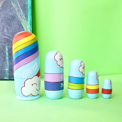 Rainbow Colors Educational Doll (Set of 5)
