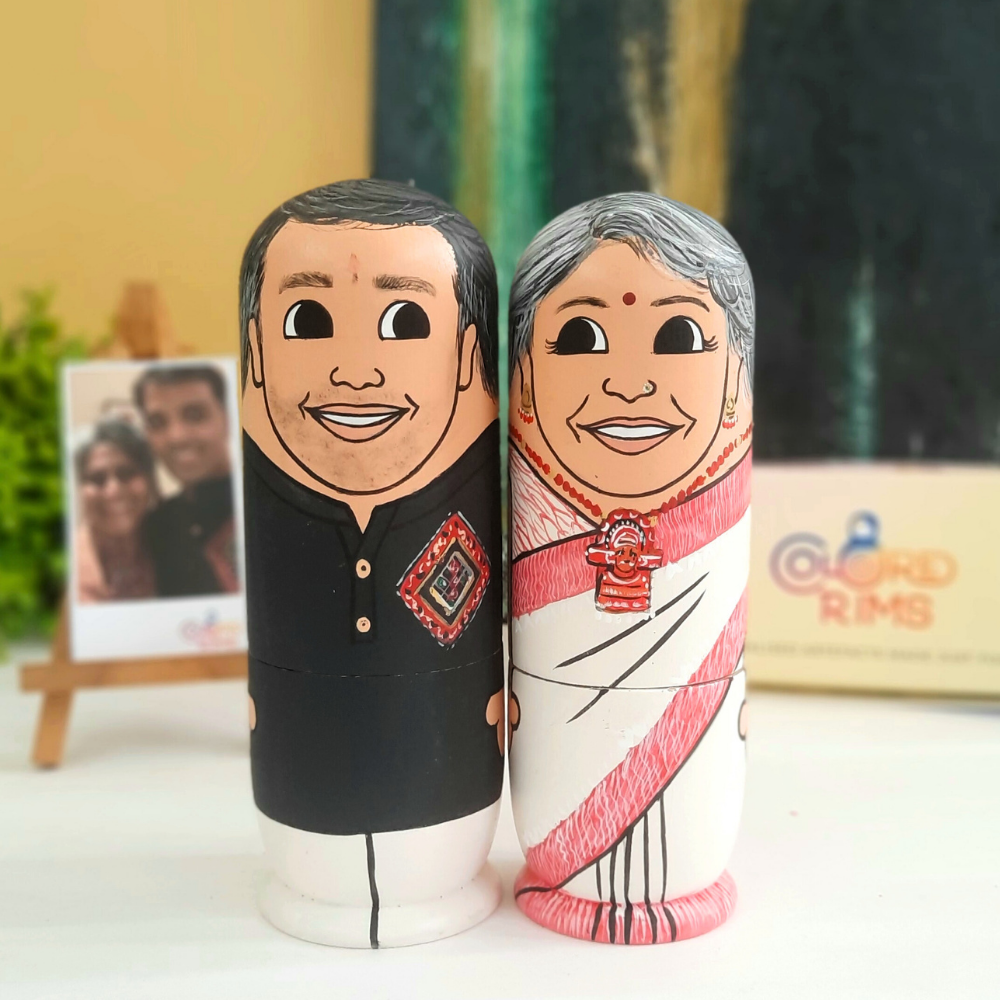 Personalised Wooden Companion Dolls (Set of 2) - COD Not Available