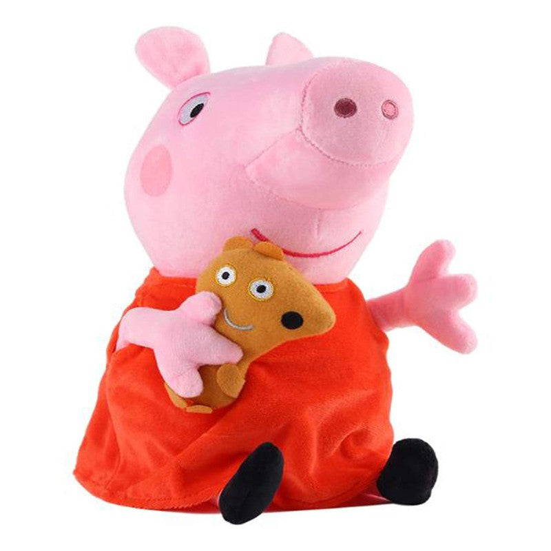 Brother Pig and Sister Pig Soft Toys Combo (Blue Pink) | Height 30 cm