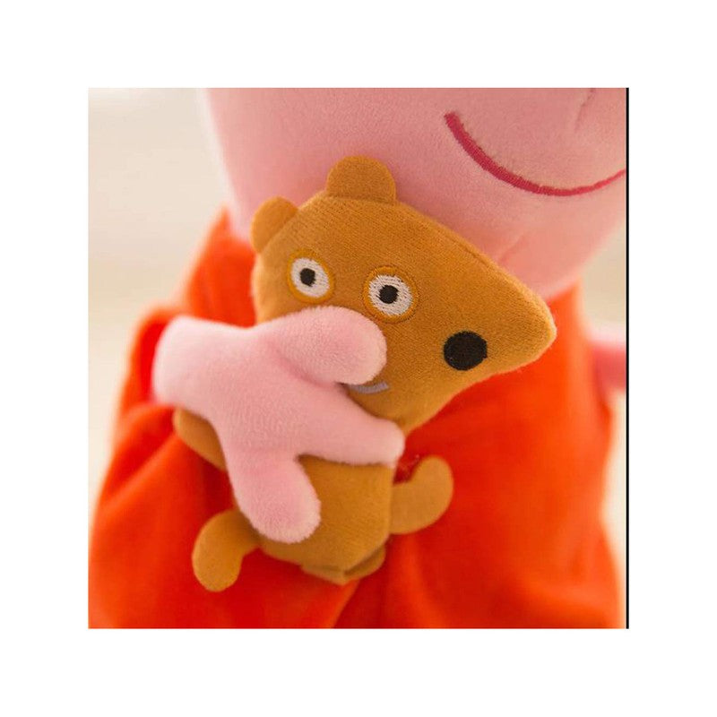 Brother Pig and Sister Pig Soft Toys Combo (Blue Pink) | Height 30 cm