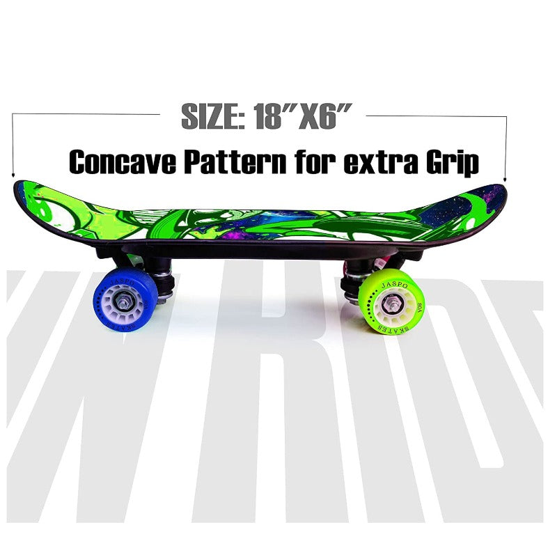 Kinder Junior Skateboard for Kids | Upto 7 Years | 18 inch x 6 inch Skateboard