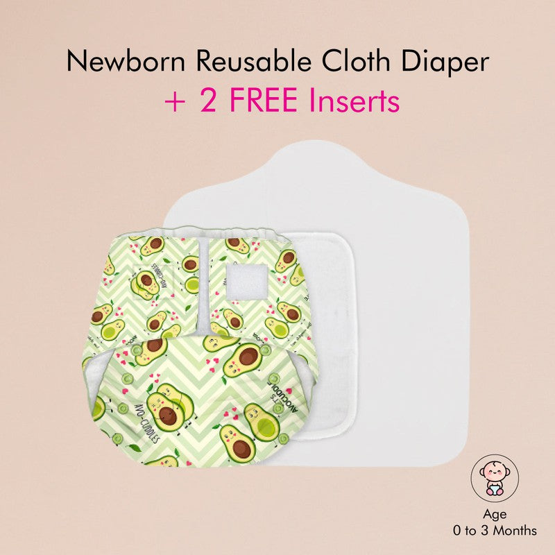 Avocuddles Newborn Bliss - Reusable,Waterproof & Washable Cloth Diapers for Newborn Babies (2.5kg – 7kg)