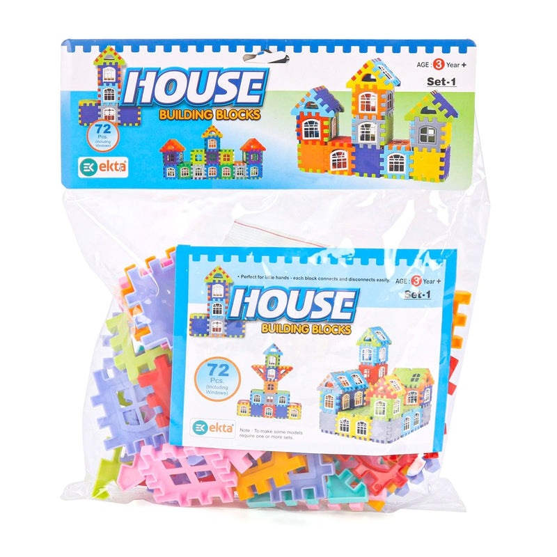 House Building Blocks (Set-1) 72 Pcs